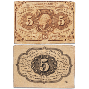 1862-1863 5¢ Fractional Note Main Image