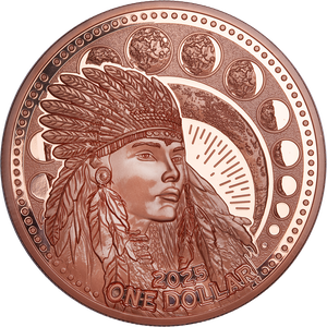 2025 Mesa Grande 5 oz. Copper $1 Moon Goddess Main Image