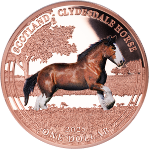 2025 Clydesdale Horse Copper Dollar Main Image