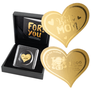 Republic of Chad Gold 3000 CFA Best Mom with Box Main Image