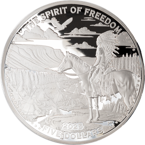 2025 Mesa Grande 1 Kilo White Brass $5 The Spirit of Freedom Main Image