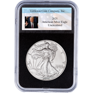 2025 American Silver Eagle with President Trump Lighthouse Holder Main Image