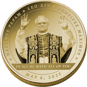 2025 Liberia Gold $25 Pope Leo XIV Main Image