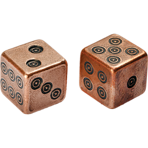 Pair of Copper Dice - Viking Design Main Image