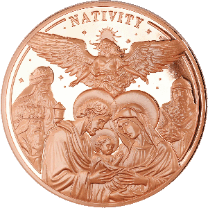 2025 Cameroon 5 oz. Copper 500 Francs CFA Nativity Main Image