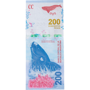 2016 Argentina 200 Pesos Whale Note Main Image