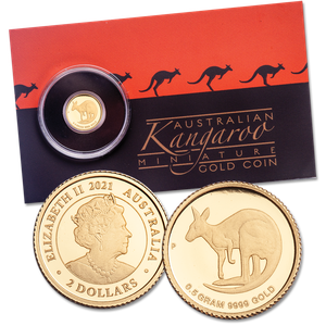 2021 Australia 1/2 Gram Gold $2 Kangaroo Main Image