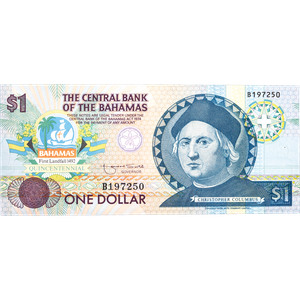 ND (1992) Bahamas 1 Dollar, P#50 Main Image