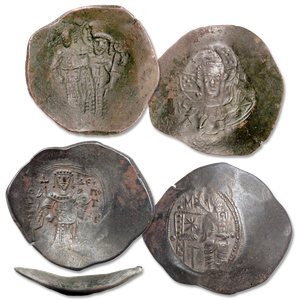 1185-1203 Isaac II & Alexius III Billon Scyphate Set Main Image