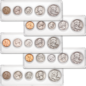 1952-1959 Five 1950s Silver Year Sets Main Image
