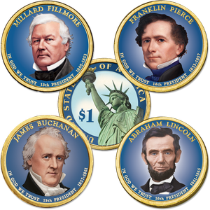 Buy All 4 Colorized 2010 Presidential Dollars Main Image