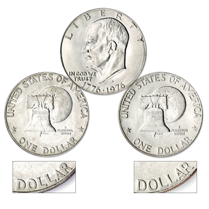 1976-D Eisenhower Dollar 2-Coin Set (Type I and Type II), Clad, Uncirculated Main Image