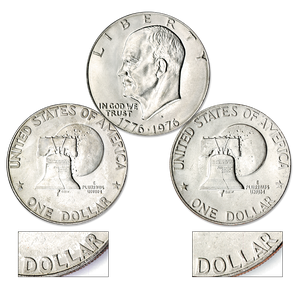 1976-D Eisenhower Dollar 2-Coin Set (Type I and Type II), Clad Main Image