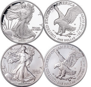 2023-W Burnished & Proof American Silver Eagles Main Image