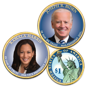 Colorized Biden & Harris Presidential Dollars Main Image