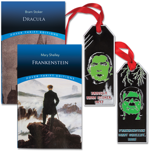 Dracula & Frankenstein Softcover Books with Bookmark Challenge Coin Main Image
