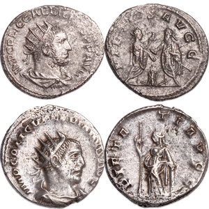 A.D. 253-268 Valerian I & Gallienus Silver Antoninianus Set Main Image