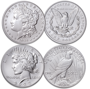 2023 Morgan & Peace Silver Dollars Main Image