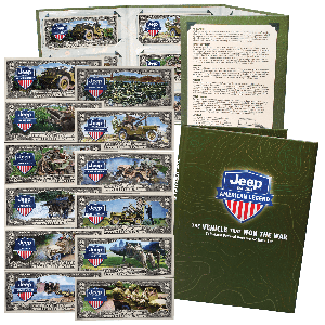 Colorized Jeep® Brand $2 Federal Reserve Notes with Folder Main Image