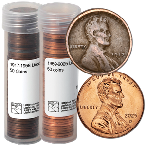 1917-2025 Two Lincoln Cent Rolls Main Image