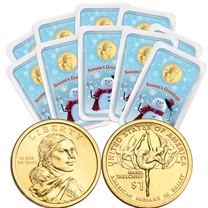 2022 Ten Native American Dollar in Season's Greetings Showpaks Main Image