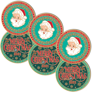 Three Santa Claus Challenge Coins Main Image