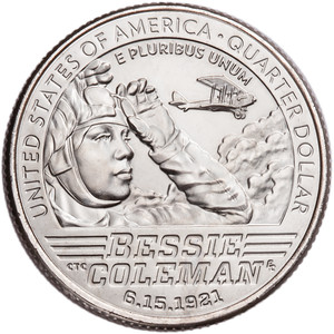 2023-P Ten Bessie Coleman U.S. Women Quarters Main Image