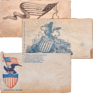Three Civil War Patriotic Envelope Covers Main Image