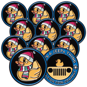 Ten Jeep Rubber Duck Coins - Christmas Main Image