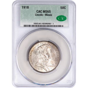 1918 Illinois Centennial Silver Half Dollar Main Image