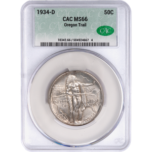 1934-D Oregon Trail Memorial Silver Half Dollar Main Image