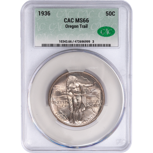 1936 Oregon Trail Memorial Silver Half Dollar Main Image