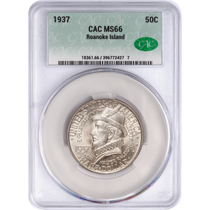 1937 Roanoke Island, North Carolina 350th Anniversary Silver Half Dollar Main Image