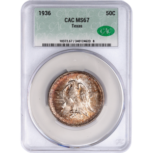 1936 Texas Independence Centennial Silver Half Dollar Main Image