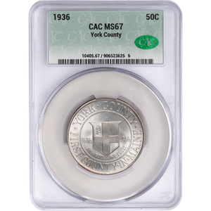 1936 York County, Maine Tercentenary Silver Half Dollar Main Image