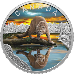 2024 Canada 1 oz. Silver $20 Wildlife Reflections - Cougar Main Image