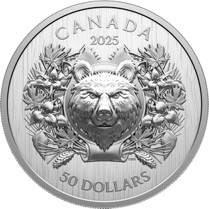 2025 Canada 70g Silver $50 Heraldic Bear Main Image