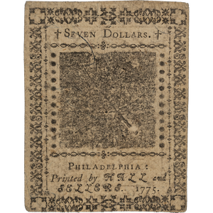 1775 $7 Continental Currency Main Image