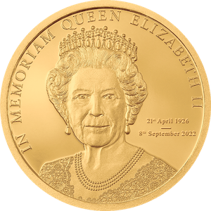 2022 Cook Islands 1/2 Gram Gold $5 In Memoriam of Queen Elizabeth II Main Image