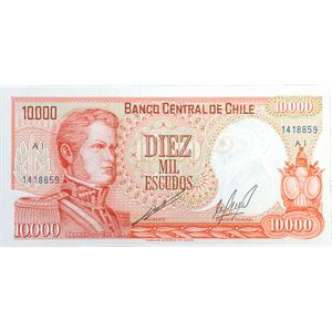 ND (1974-75) Chile 10,000 Escudos, P#148 Main Image