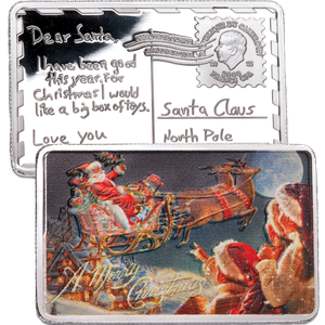 2023 Cameroon 1 oz. Silver 2000 Francs CFA Santa Postcard Main Image