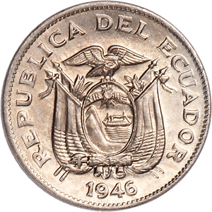 1946 Ecuador 5 Centavos Main Image