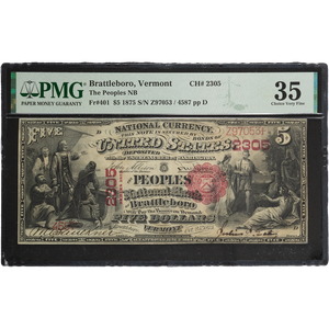 Series 1875 $5 First National Bank of Baltimore, Charter #204 Main Image