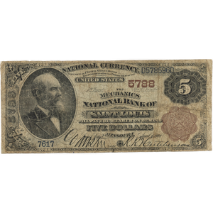 1882 $5 National Bank Note Large Size Main Image