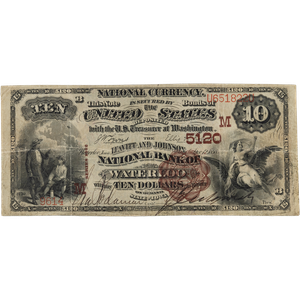 1882 Brown Back $10 National Bank Note Main Image