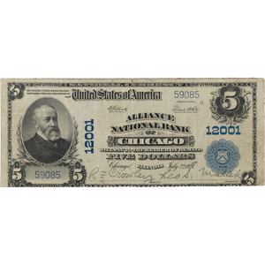 1902 $5 NBN St Louis MO #11989 PMG  F/VF Main Image