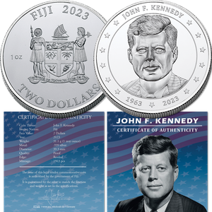 2023 Fiji 1 oz. Silver $2 John F. Kennedy 60th Anniversary Main Image