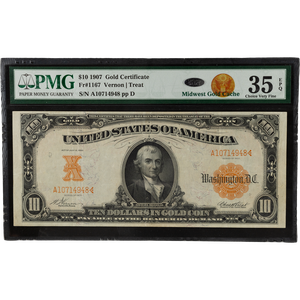 1907 $10 Gold Certificate Main Image