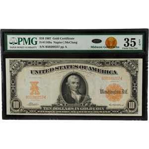 1907 $10 Gold Certificates Main Image
