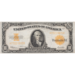 1922 $10 Gold Certificate Main Image